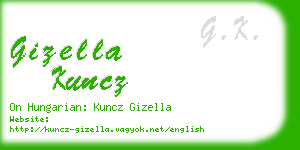 gizella kuncz business card